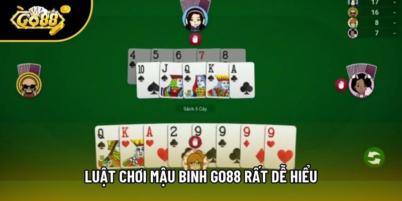 Luật chơi mậu binh go88 rất dễ hiểu